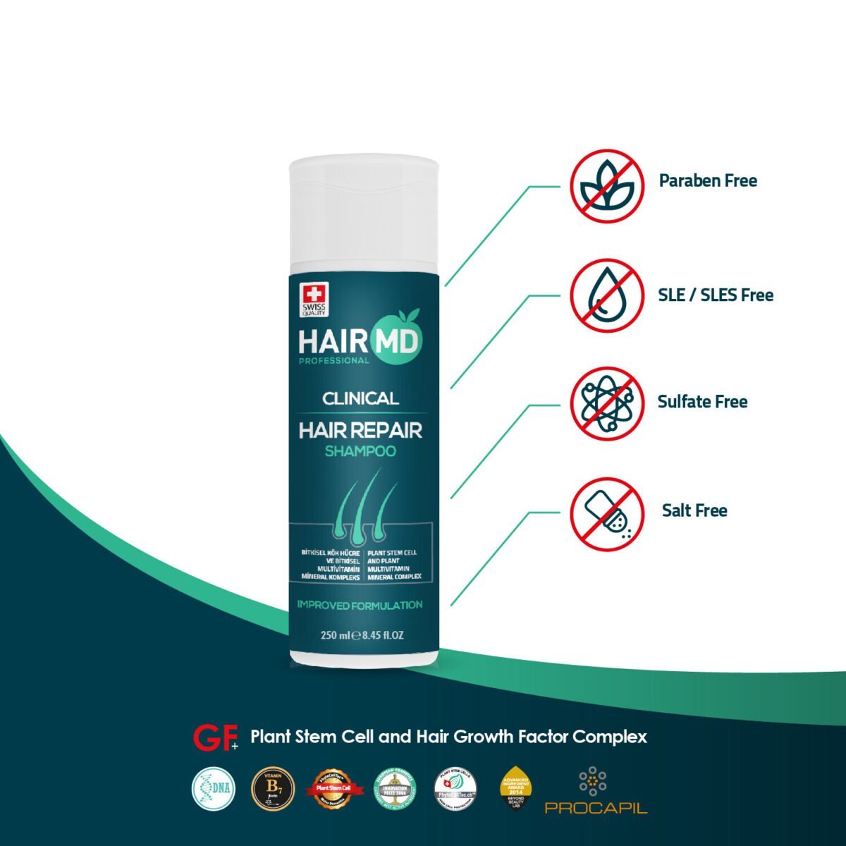 HairMD Clinical Hair Repair Shampoo 250 ml