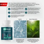 MD‑Plus Hair Multivitamin tablet details with Biotin and Saw Palmetto