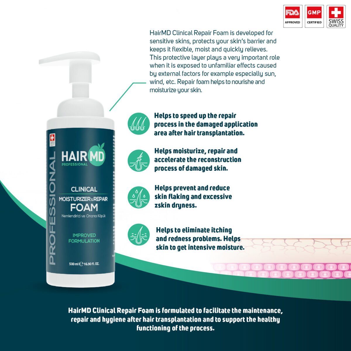 Hairmd Clinical Moisturizer & Repair Foam