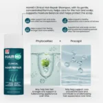 HairMD Hair Repair Shampoo benefits with PhytoCellTec and Procapil visuals