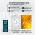HairMD Panthenol Lotion benefits with Panthenol and Ozonized Oil visuals