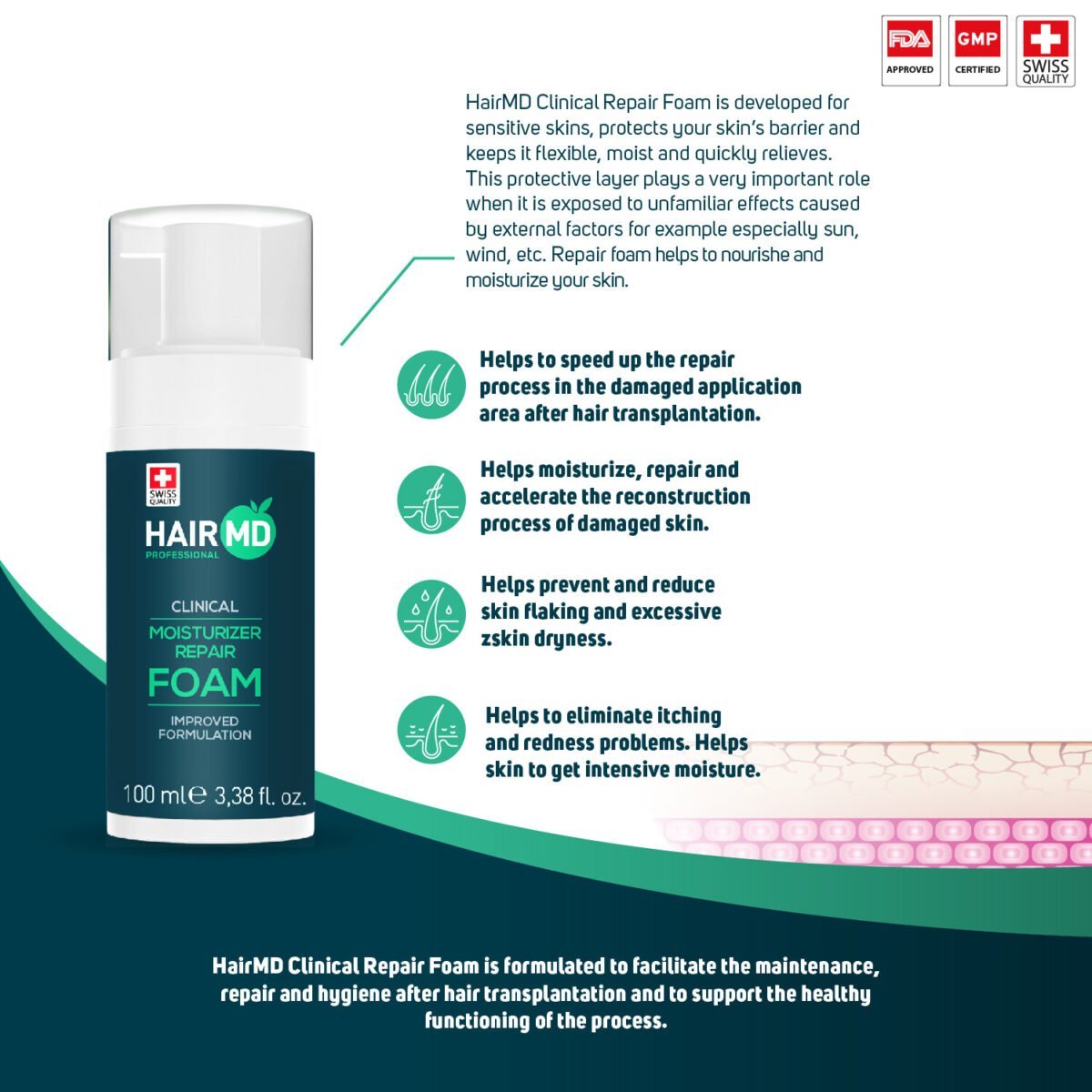HairMD Clinical Moisturizing Repair Foam