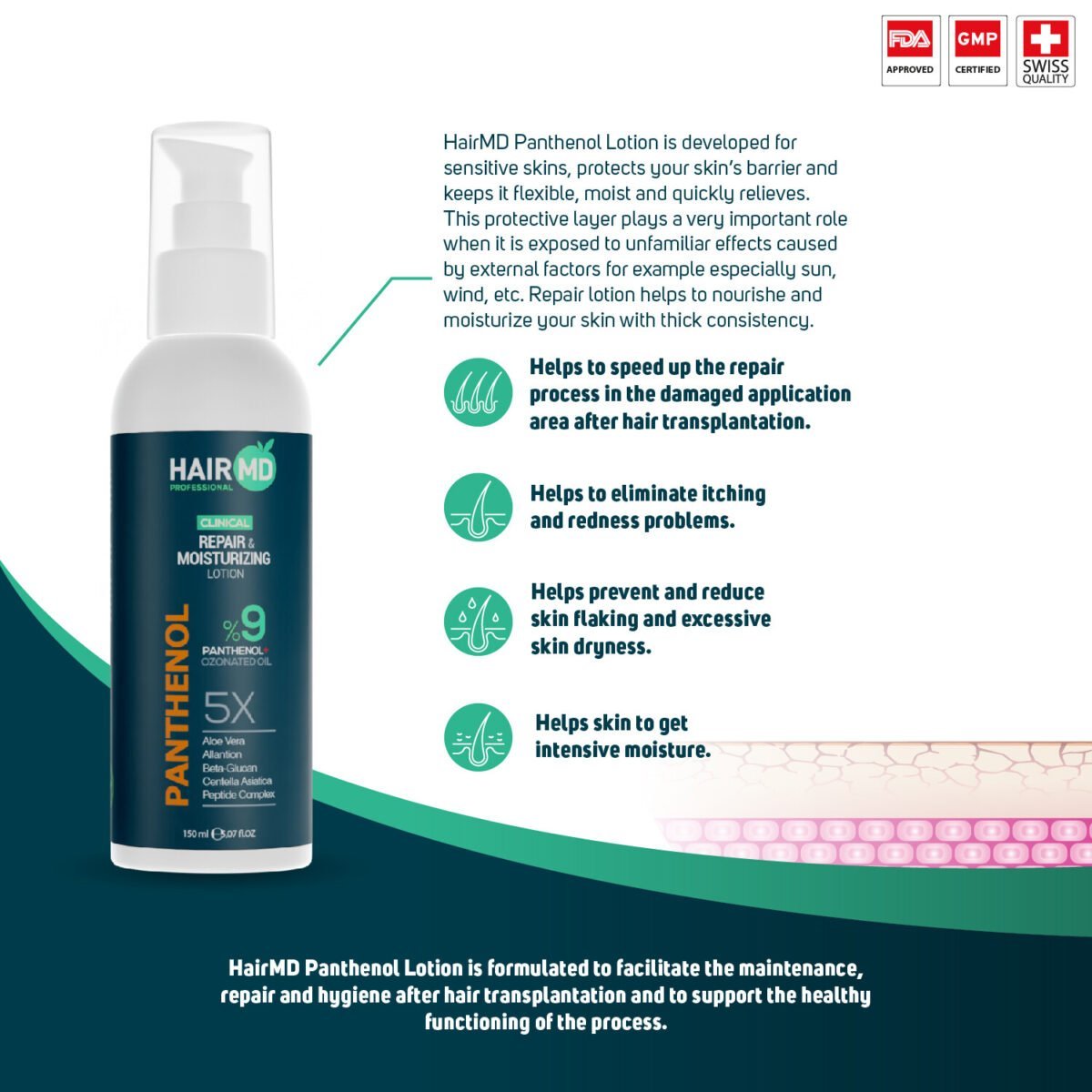 HairMD Panthenol Repair & Moisturizing Lotion