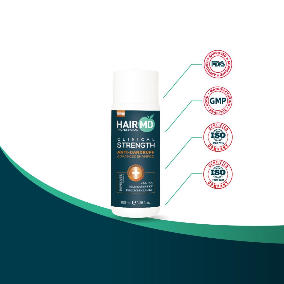 HairMD Professional Clinical Strength Anti-Dandruff Advanced Shampoo 100 ML