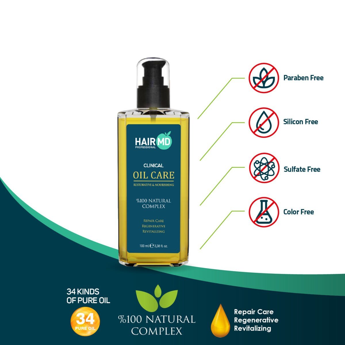 Hair MD 100 ML Restorative & Nourishing Care Oil