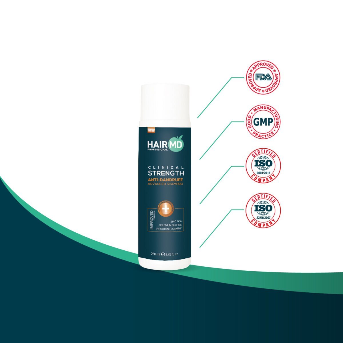 HairMD Clinical Strength Anti-Dandruff Advanced Shampoo 250 ML