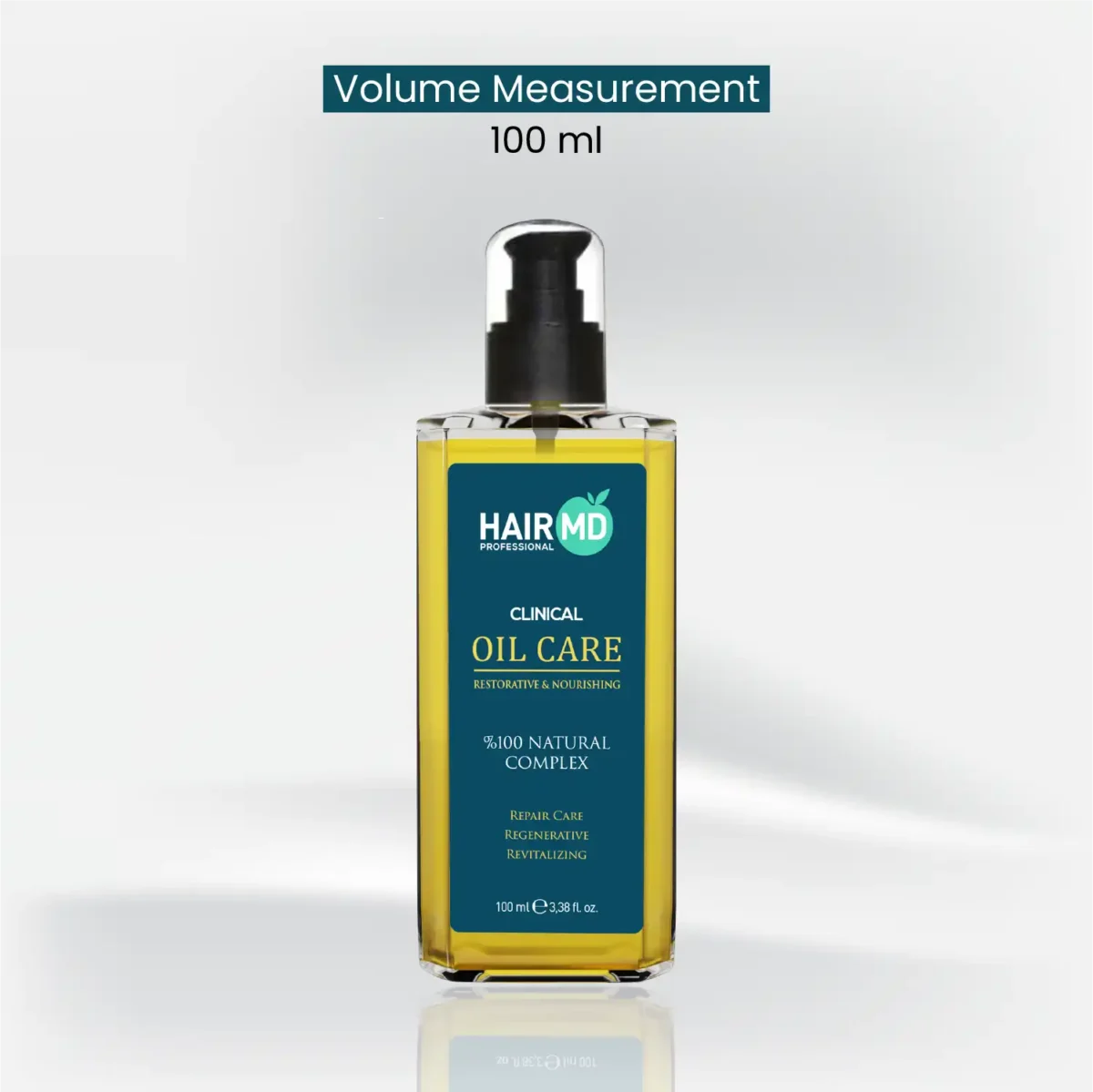 HairMD Oil Care 100 ml bottle with volume measurement label