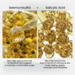 Ingredient concept art for Selenium Sulfide and Salicylic Acid in HairMD shampoo