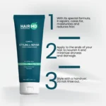Three‑step usage guide for HairMD leave‑in Styling & Repair Conditioner
