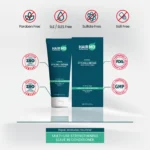 HairMD Styling & Repair Conditioner with free‑from icons and ISO, FDA, GMP references