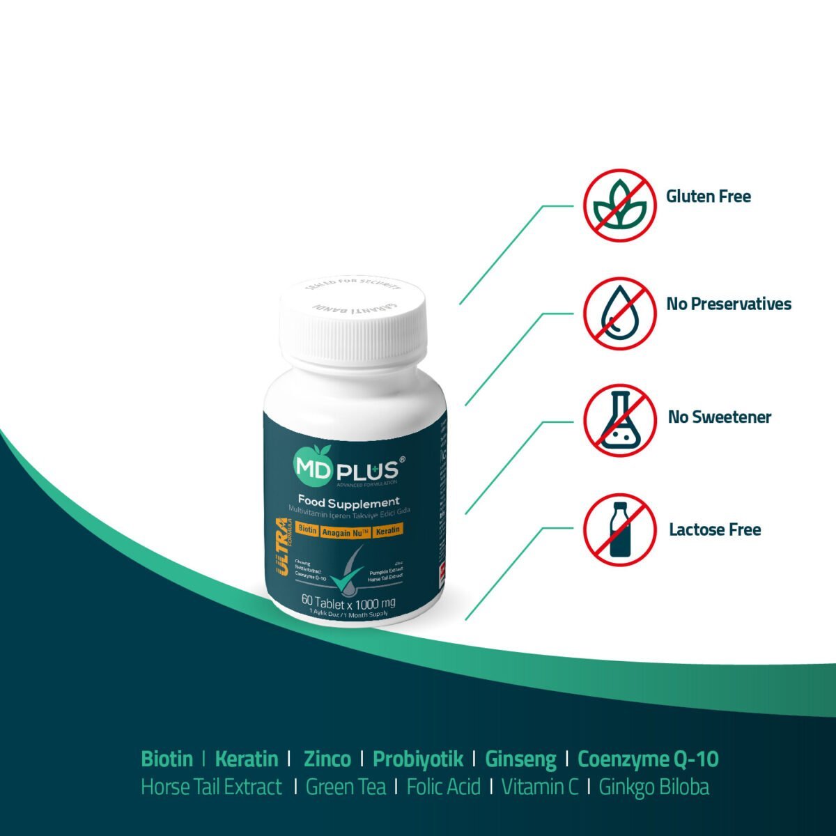 MD Plus Ultra Formula Food Supplement 60 Tablet x 1000 mg