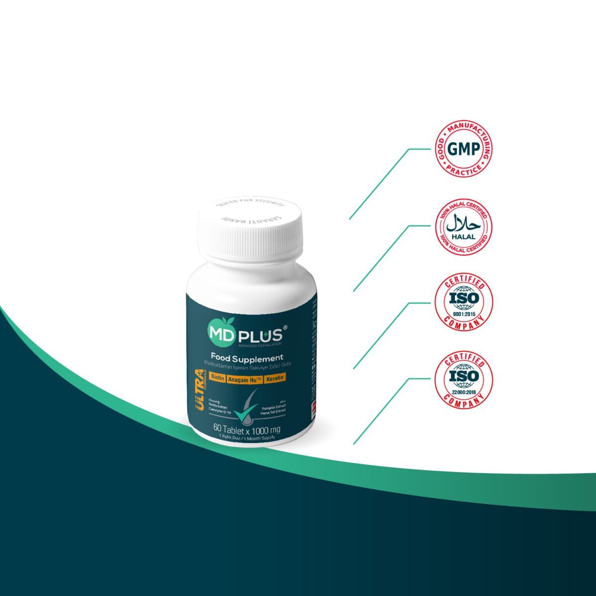 MD Plus Ultra Food Supplement 60 Tablet x 1000 mg