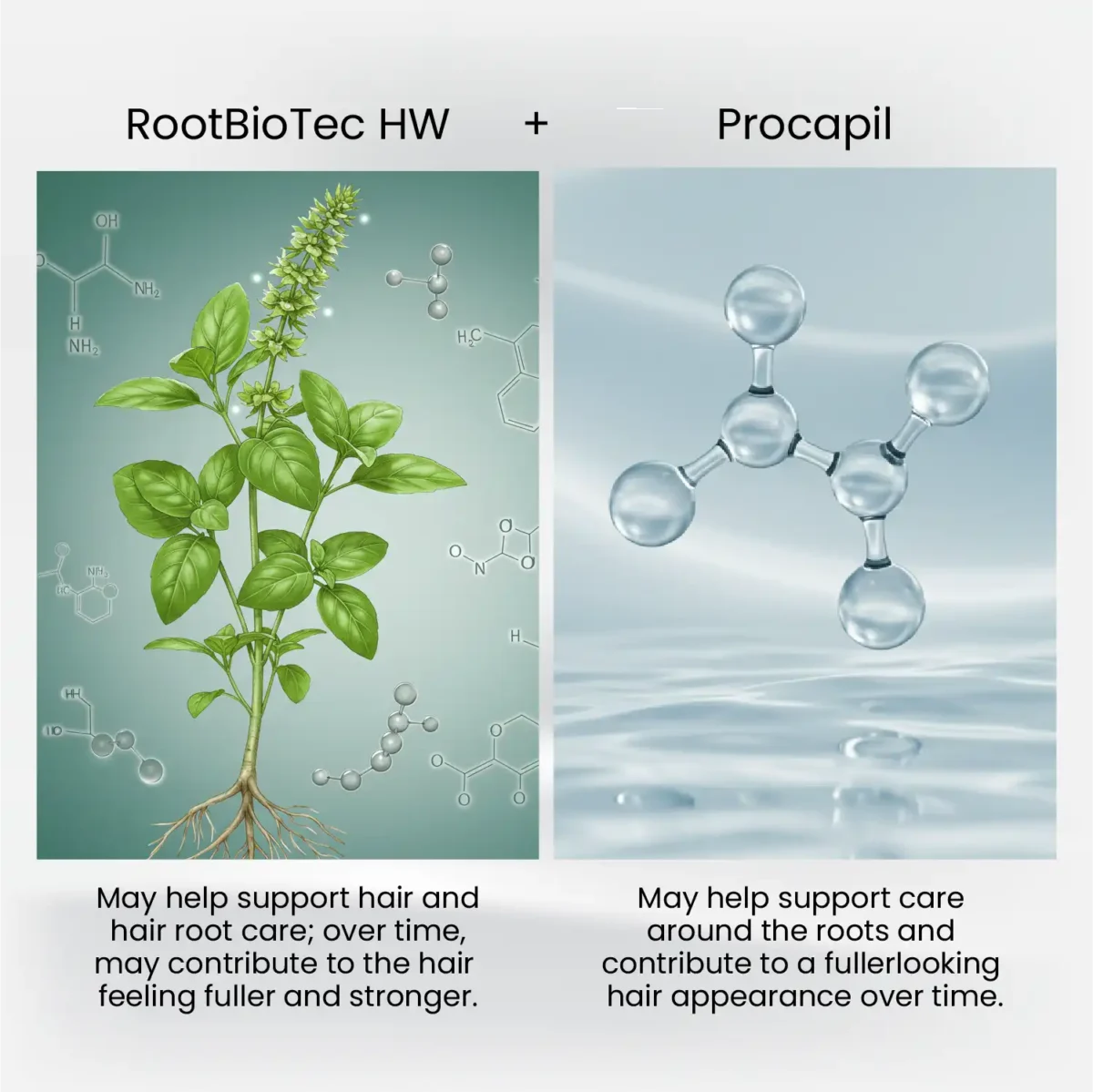 RootBioTec HW and Procapil visuals featured as actives in HairMD FN Hair Serum
