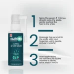 Three‑step usage guide for HairMD GF+ Hair Serum