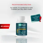 Recommended daily dose graphic for MD‑Plus Ultra Hair Multivitamin bottle