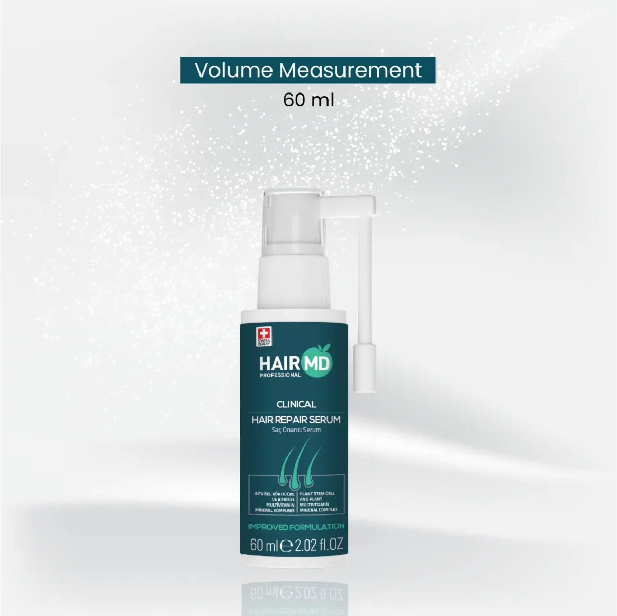 HairMD Hair Repair Serum 60 ml size highlight