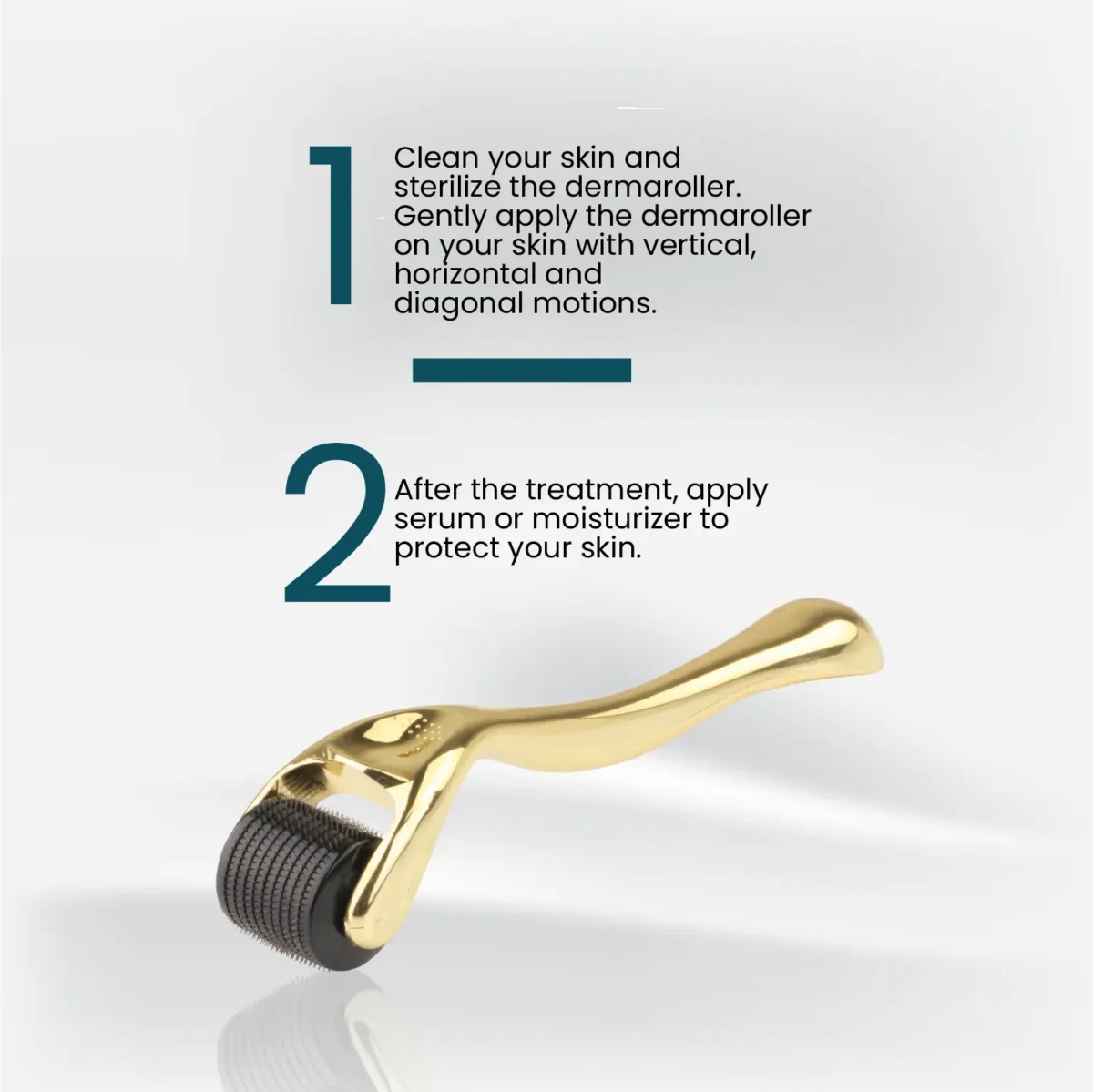 How to use a titanium dermaroller 1 mm—clean, sterilize, roll gently, then apply serum or moisturizer