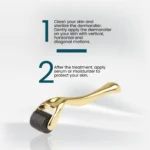 How to use a titanium dermaroller 1 mm—clean, sterilize, roll gently, then apply serum or moisturizer